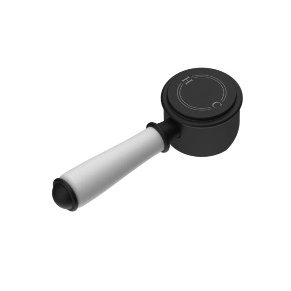 Clasico Ceramic Handle for Wall Mixer - Matt Black | HYB868-301A-MB-HD