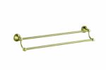 Clasico Double Towel Rail - 600mm - Brushed Gold | 66502-600BG