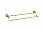 Clasico Double Towel Rail - 800mm - Brushed Gold | 66502-800BG