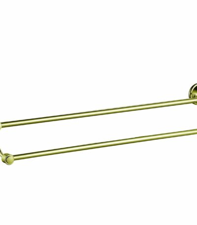 Clasico Double Towel Rail - 800mm - Brushed Gold | 66502-800BG