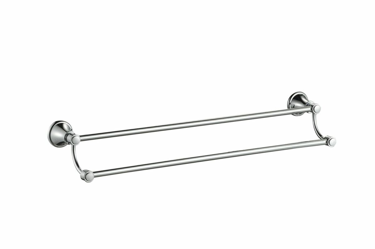 Clasico Double Towel Rail - 800mm - Brushed Nickel | 66502-800BN