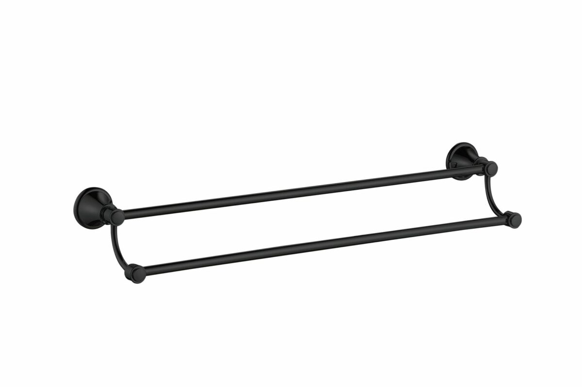 Clasico Double Towel Rail - 800mm - Matt Black | 66502-800MB