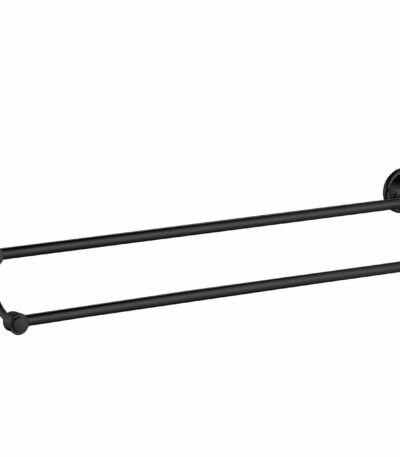 Clasico Double Towel Rail - 800mm - Matt Black | 66502-800MB