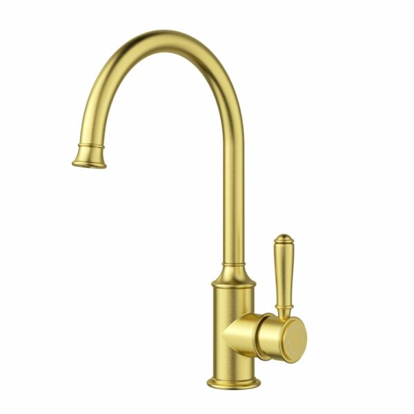 Clasico Gooseneck Sink Mixer - Brushed Gold | HYB868-101BG