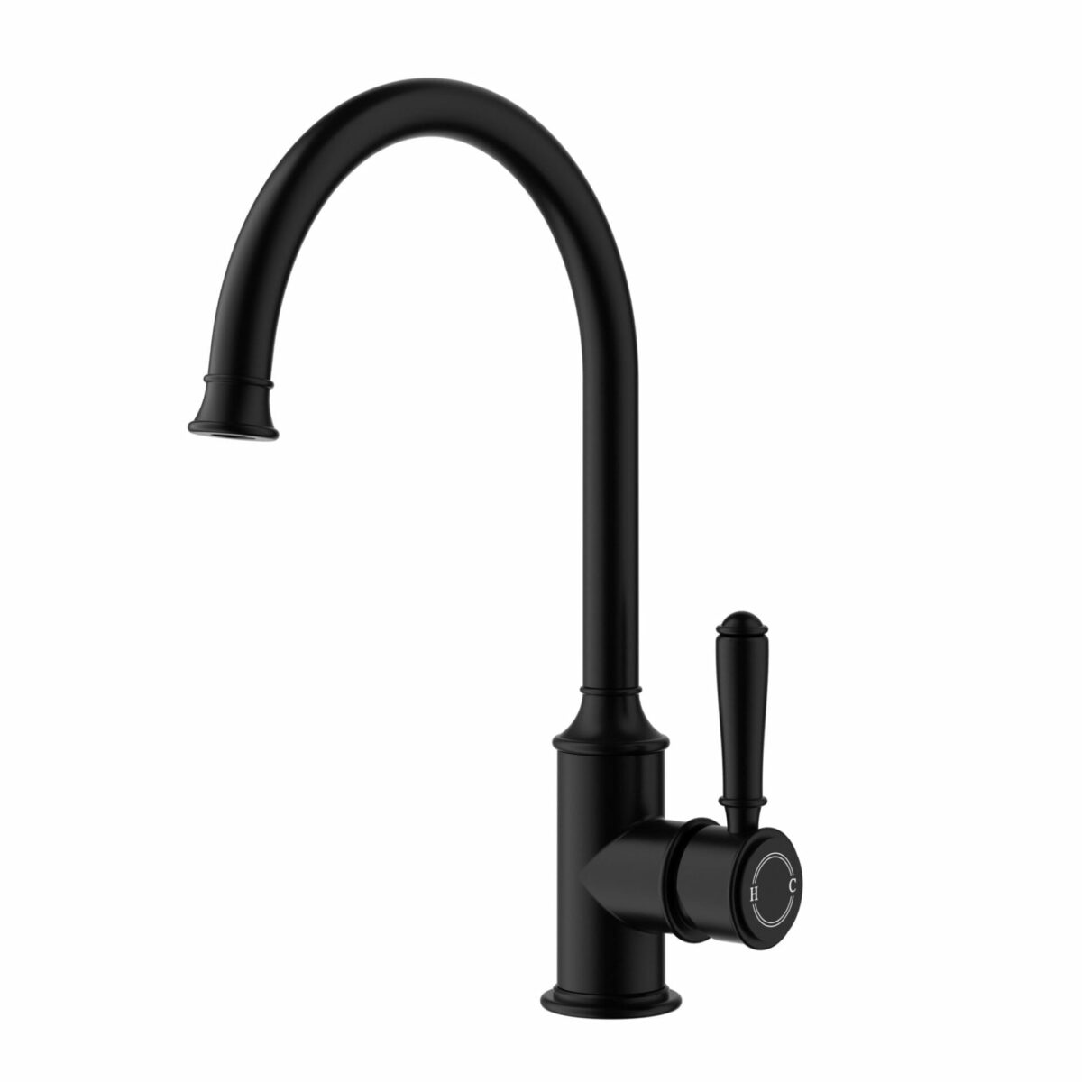 Clasico Gooseneck Sink Mixer - Matt Black | HYB868-101MB