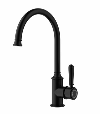 Clasico Gooseneck Sink Mixer - Matt Black | HYB868-101MB