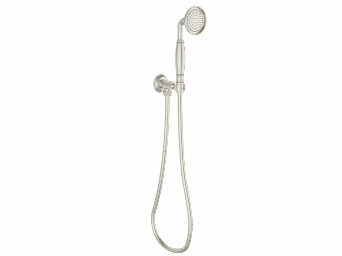 Clasico Handshower On Wall Outlet Bracket - Brushed Nickel | HPA868-101-1BN