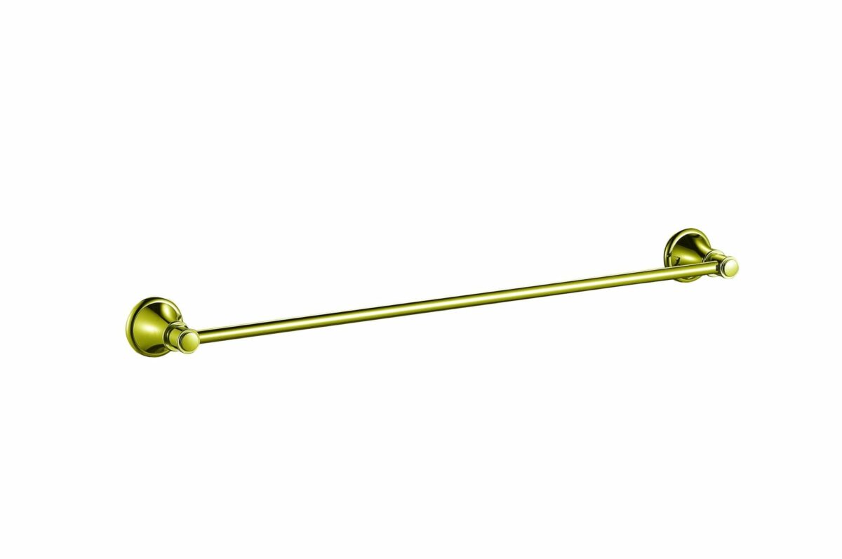 Clasico Single Towel Rail - 600mm - Brushed Gold | 66501-600BG