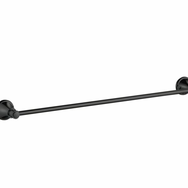 Clasico Single Towel Rail - 600mm - Matt Black | 66501-600MB