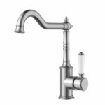 Clasico Sink Mixer Ceramic handle - Brushed Nickel | HYB868-102A-BN