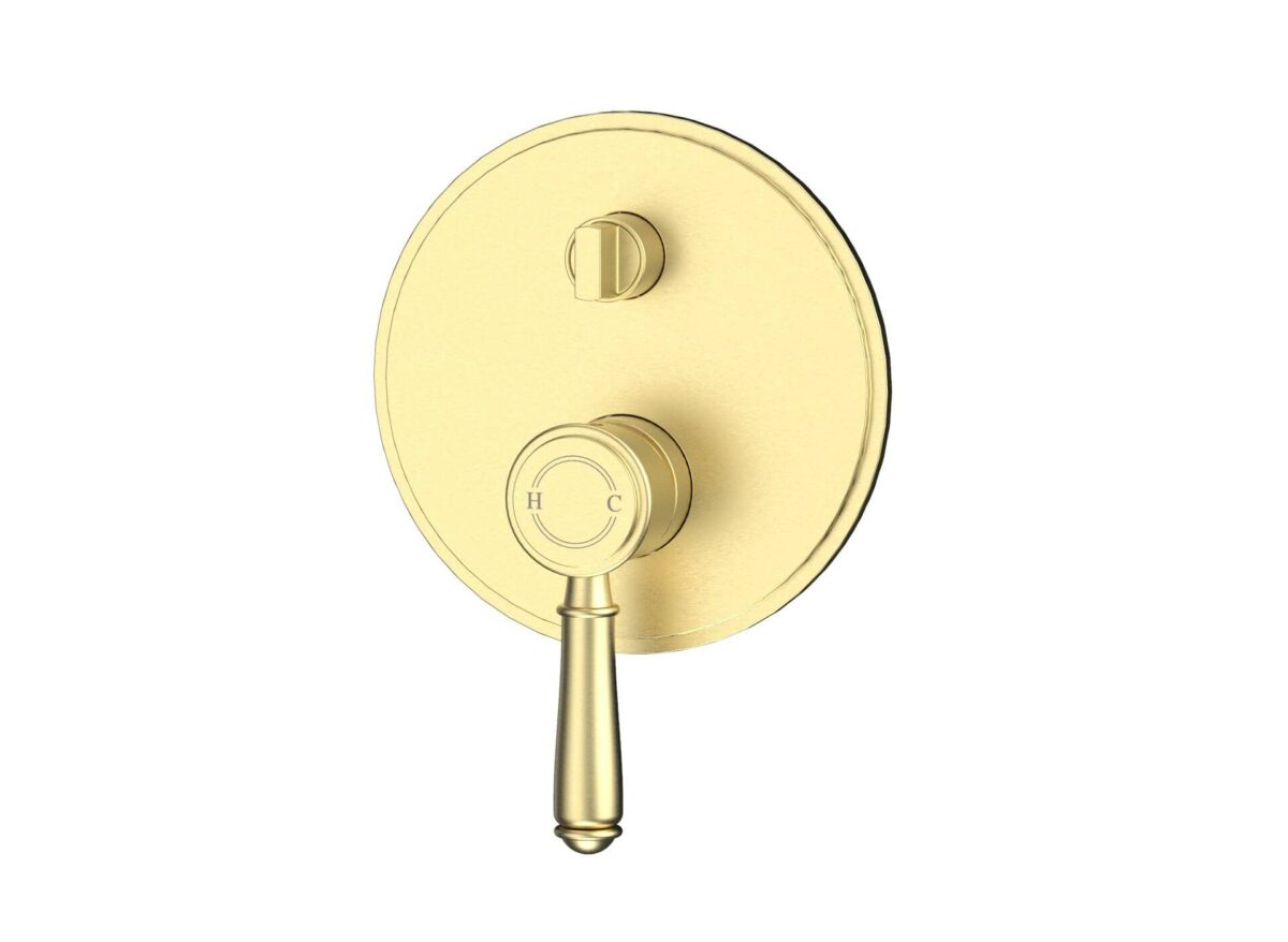Clasico Wall Diverter Mixer Trim Kits - Brushed Gold | HYB868-501TK-BG