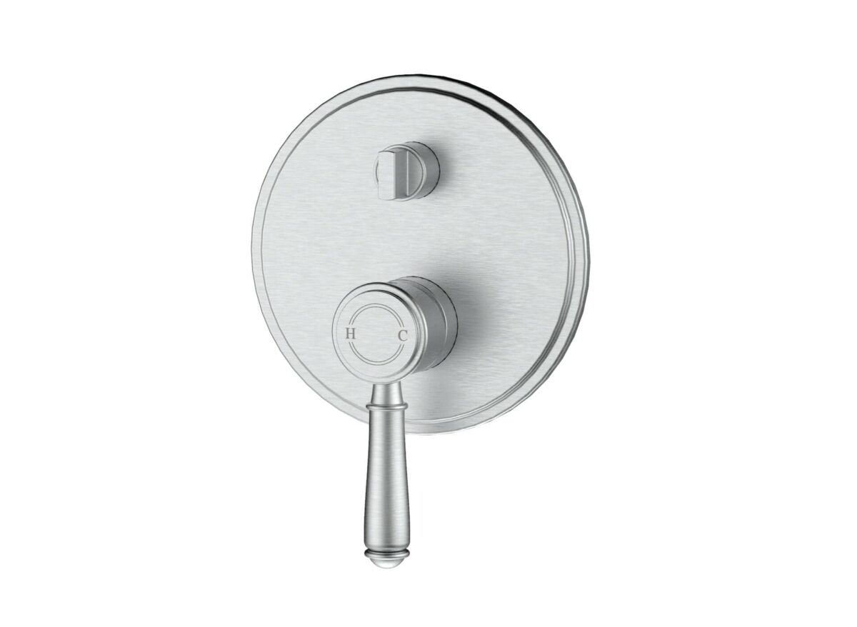 Clasico Wall Diverter Mixer Trim Kits - Brushed Nickel | HYB868-501TK-BN