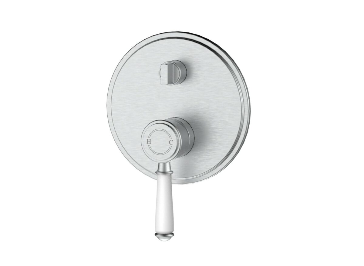 Clasico Wall Diverter Mixer Trim Kits Ceramic handle - Brushed Nickel | HYB868-501ATK-BN