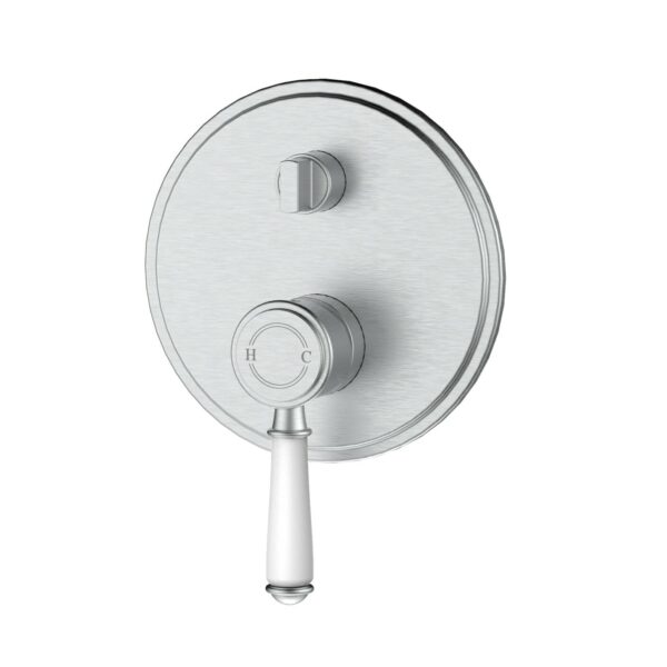 Clasico Wall Diverter Mixer Trim Kits Ceramic handle - Brushed Nickel | HYB868-501ATK-BN
