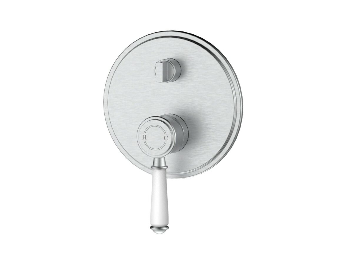 Clasico Wall Diverter Mixer Trim Kits Ceramic handle - Brushed Nickel | HYB868-501ATK-BN