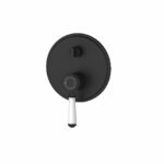Clasico Wall Diverter Mixer Trim Kits Ceramic handle - Matt Black | HYB868-501ATK-MB