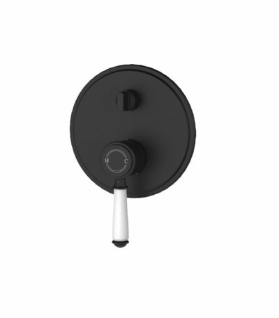 Clasico Wall Diverter Mixer Trim Kits Ceramic handle - Matt Black | HYB868-501ATK-MB