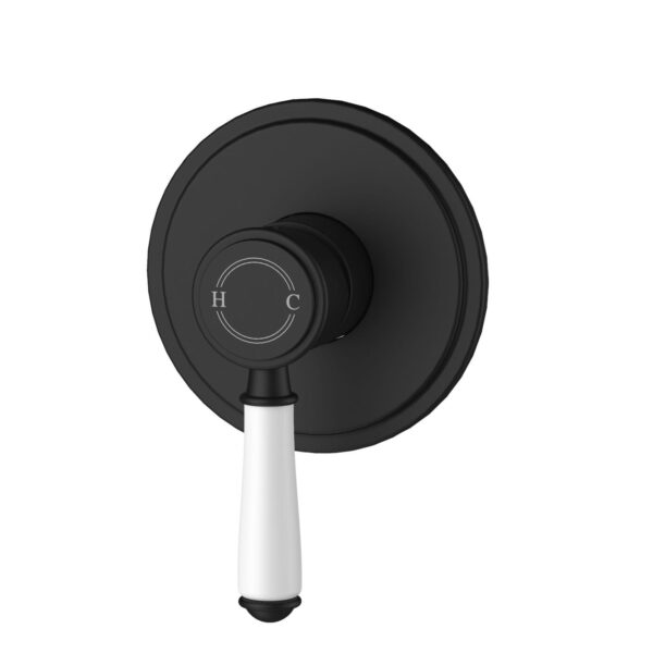 Clasico Wall Mixer Trim Kits Ceramic handle - Matt Black | HYB868-301ATK-MB