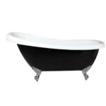 Clawfoot Bath Kit Black 1720mm with Chrome Feet | ESBT1720B