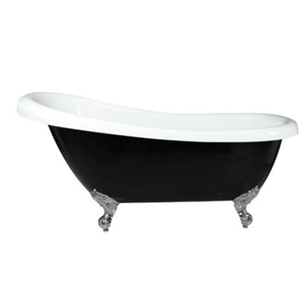 Clawfoot Bath Kit Black 1720mm with Chrome Feet | ESBT1720B