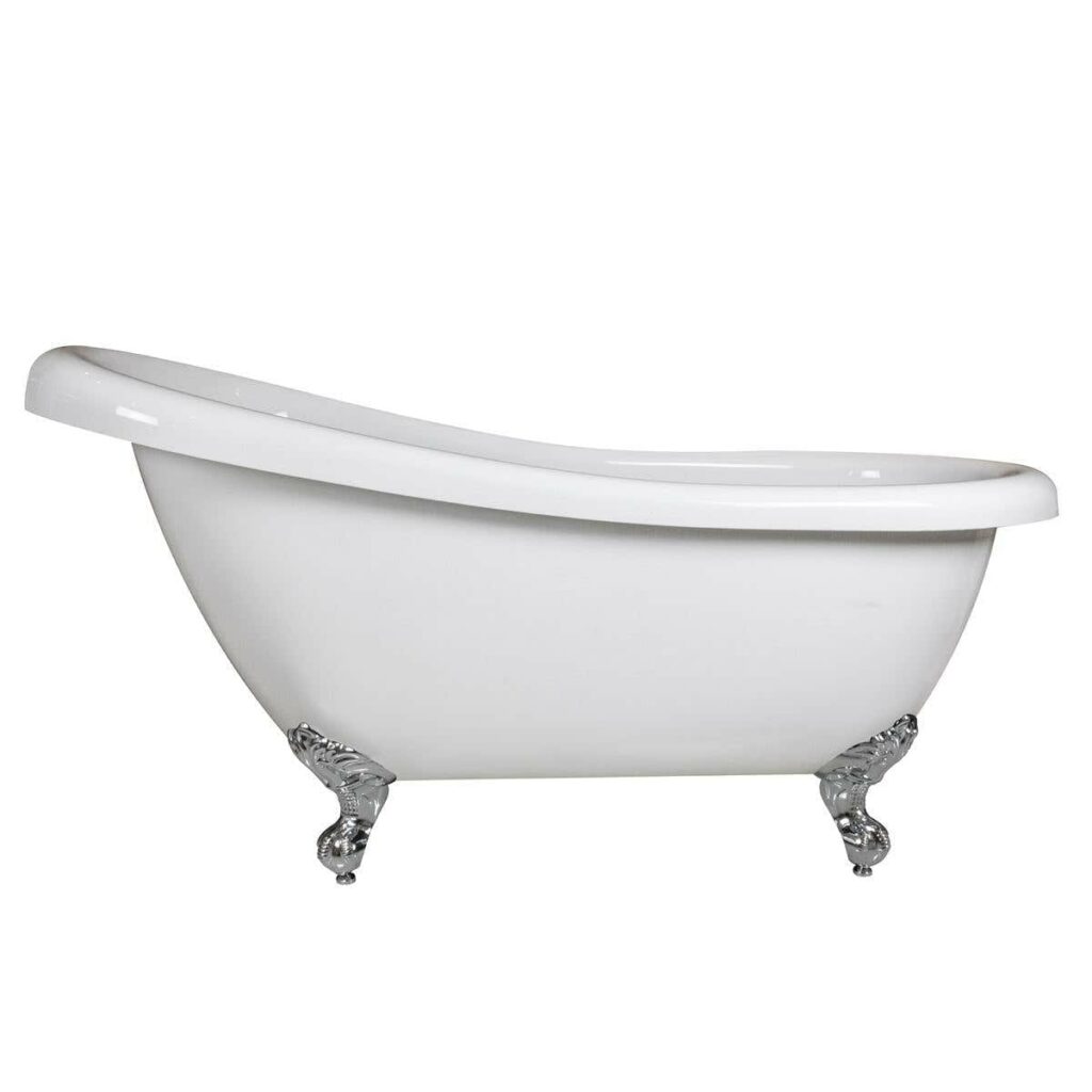 Clawfoot Bath Kit White 1720mm with Chrome Feet | ESBT1720W