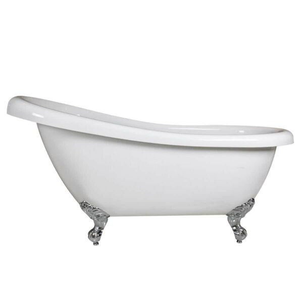 Clawfoot Bath Kit White 1720mm with Chrome Feet | ESBT1720W