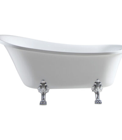 Clawfoot Freestanding Acrylic Bath, Chrome Feet