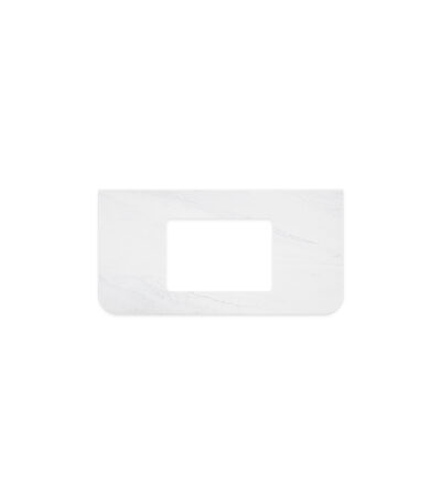 Cloudburst Solid Surface Top, Curved Full Depth with Single Undermount Basin Hole, 900mm