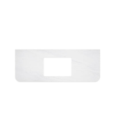 Cloudburst Solid Surface Top, Curved Full Depth with Single Undermount Basin Hole, 1200mm