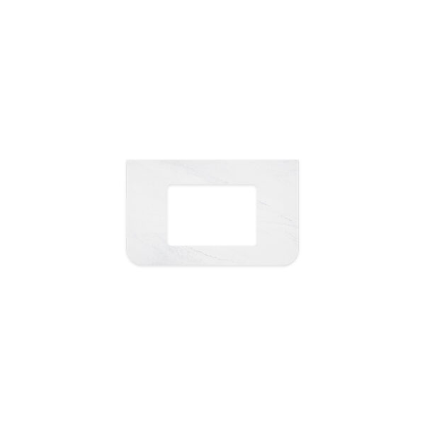 Cloudburst Solid Surface Top, Curved Full Depth with Single Undermount Basin Hole, 750mm