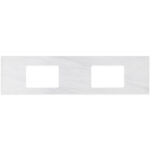 Cloudburst Solid Surface Top, Rectangular Full Depth with Double Undermount Basin Holes, 1800mm