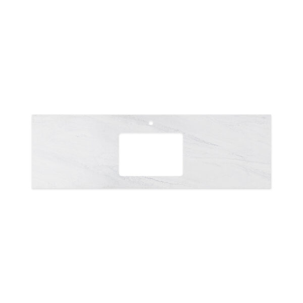 Cloudburst Solid Surface Top, Rectangular Full Depth with Single Undermount Basin Hole & Tap Hole, 1500mm