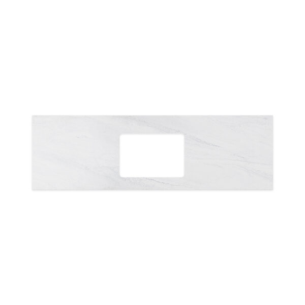 Cloudburst Solid Surface Top, Rectangular Full Depth with Single Undermount Basin Hole, 1500mm