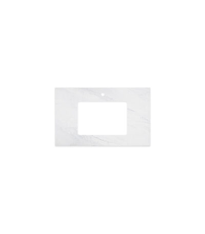 Cloudburst Solid Surface Top, Rectangular Full Depth with Single Undermount Basin Hole & Tap Hole, 750mm