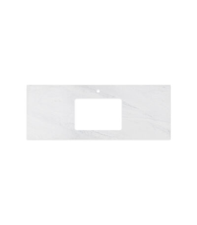 Cloudburst Solid Surface Top, Rectangular Full Depth with Single Undermount Basin Hole & Tap Hole, 1200mm