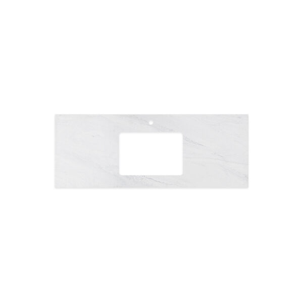 Cloudburst Solid Surface Top, Rectangular Full Depth with Single Undermount Basin Hole & Tap Hole, 1200mm
