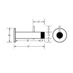 COAT HOOK WITH BUMPER - CONCEALED FIX SATIN STAINLESS STEEL METLAM ML4160SS_HOOK - Urban Designs Bathroom and Kitchen