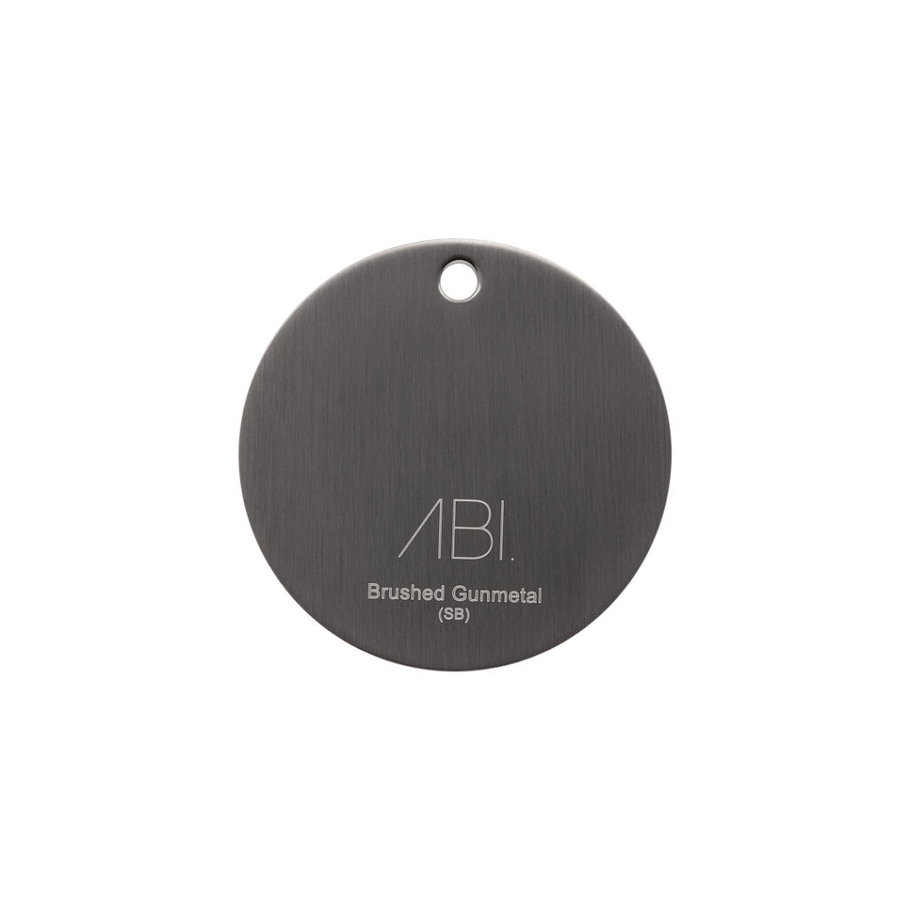 Colour Sample - Brushed Gunmetal (PVD) - Solid Brass