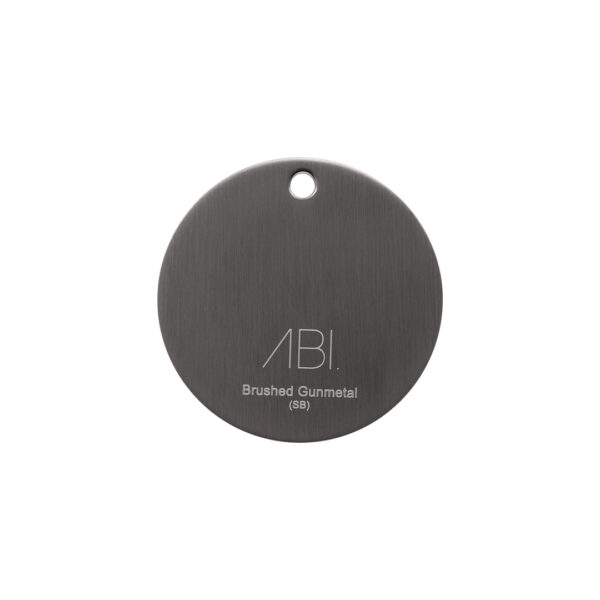 Colour Sample - Brushed Gunmetal (PVD) - Solid Brass