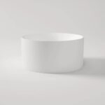 Como Round Freestanding Bathtub - Gloss White - No Overflow - 1280mm | CO1280GW-NF