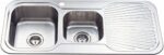 Cora 1 & 3/4 Bowl & Single Drainer - 1080x480x170mm - Stainless Steel | P1080LHB