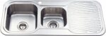 Cora 1 & 3/4 Bowl & Single Drainer - 1080x480x170mm - Stainless Steel | P1080LHB