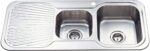 Cora 1 & 3/4 Bowl & Single Drainer - 1080x480x170mm - Stainless Steel | P1080RHB