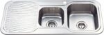 Cora 1 & 3/4 Bowl & Single Drainer - 1080x480x170mm - Stainless Steel | P1080RHB