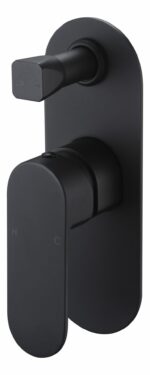 Cora Diverter Wall Mixer - Matt Black | PBR3002-B