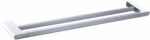 Cora Double Towel Rail 800mm - Chrome & White | 5302-800-CW