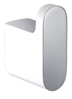 Cora Robe Hook - Chrome & White | 5306-CW