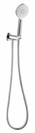 Cora Round Hand Shower On Wall Outlet Bracket - Chrome | PSH036-1