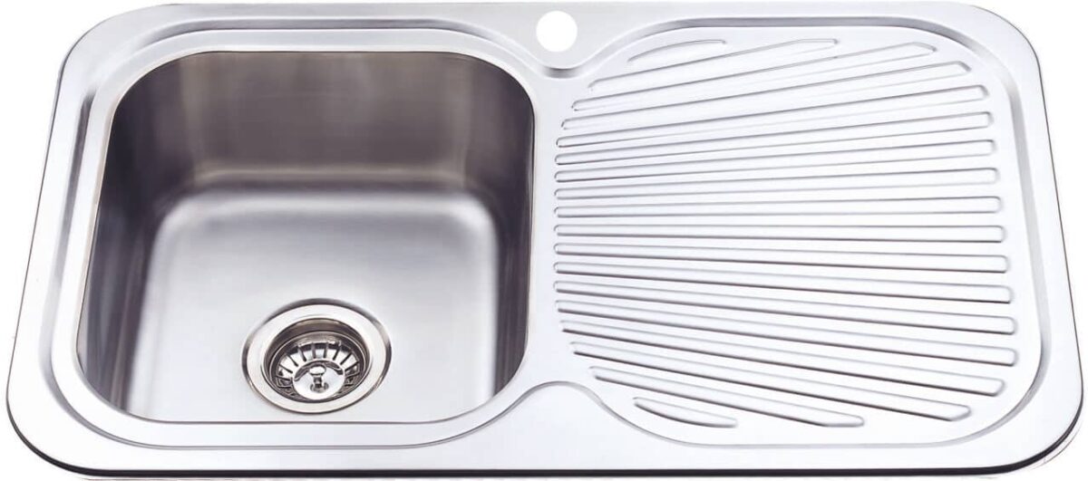 Cora Single Bowl & Single Drainer - 780x480x170mm - Stainless Steel | P780LHB