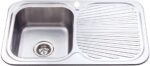 Cora Single Bowl & Single Drainer - 780x480x170mm - Stainless Steel | P780LHB